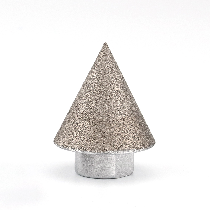 Fresa chanfrada de cone de fresagem de diamante para vidro porcelanato pedra natural