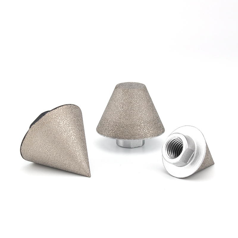 Fresa chanfrada de cone de fresagem de diamante para vidro porcelanato pedra natural